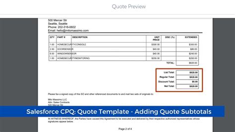 Salesforce Cpq Quote Template